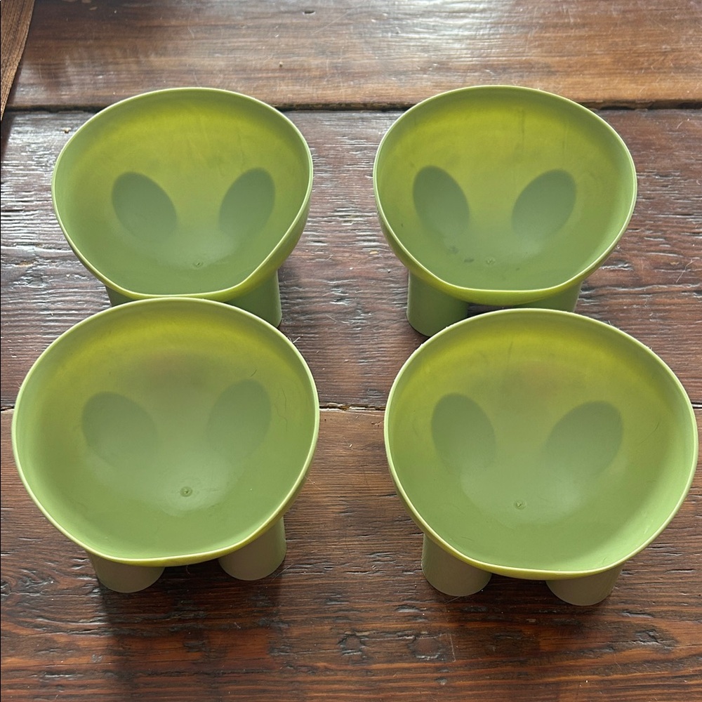 Small Pet Elevated Feeder Set of 4